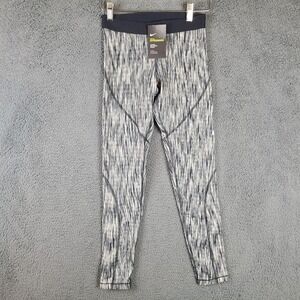 Nike Pro Hyper Warm Tight Training Gray Leggings 831931-100 Womens Size Small